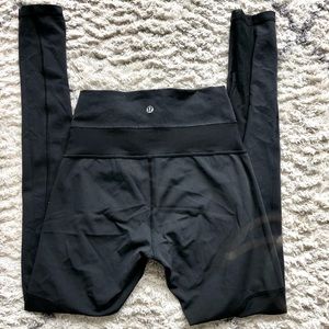 lululemon athletica Black High-Rise Leggings with mesh venting